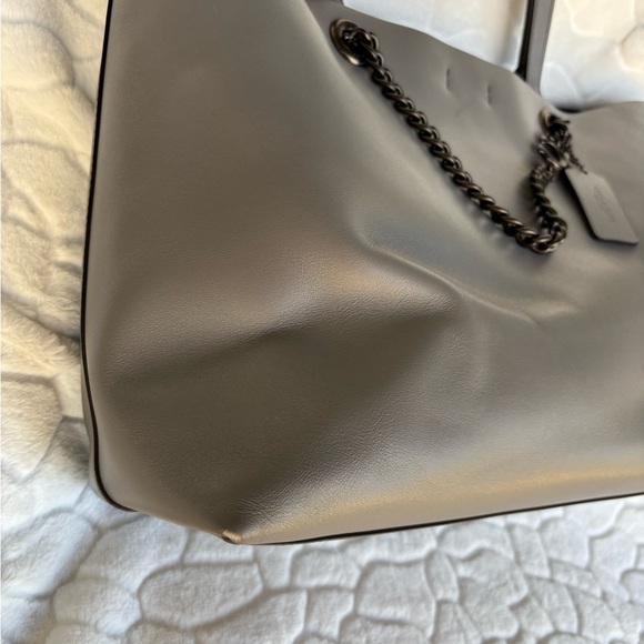 COACH 78218 SIGNATURE CHAIN CENTRAL TOTE V5/Heather Grey. - Picture 10 of 14